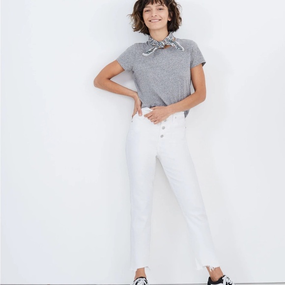 Madewell White High Rise Jeans - Picture 1 of 16